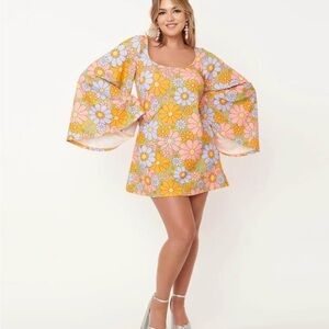 Smak Parlour Floral Bell Sleeve Dress
